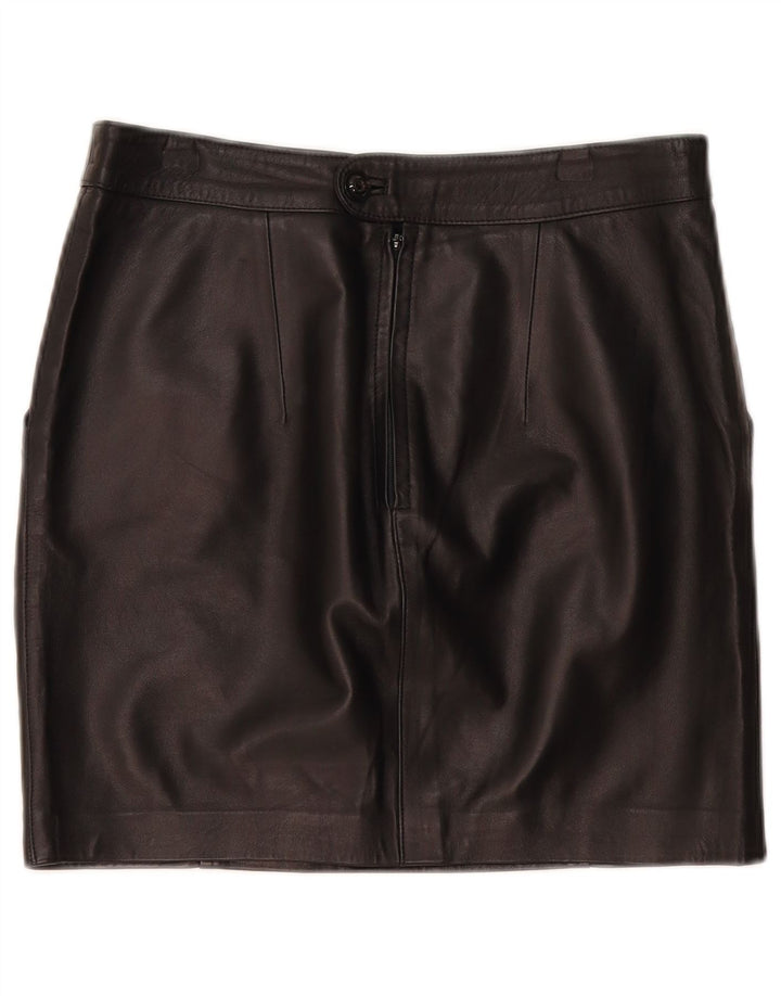 Fusta Mini din piele Vintage pentru femei W30 Medium Black