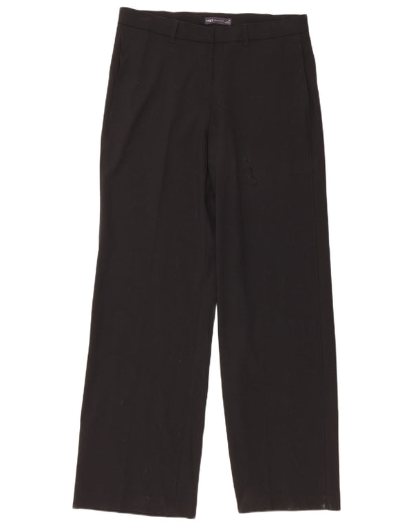 Pantaloni de costum drepți pentru femei Marks & Spencer UK 14 Large W34 L32 Negru