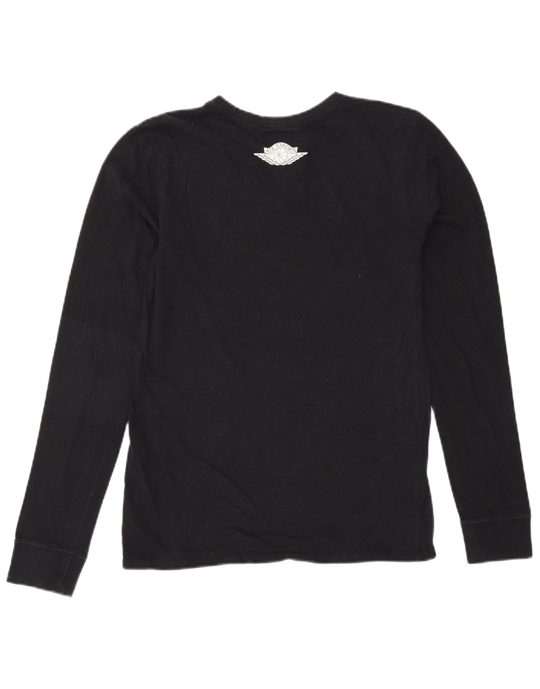 Top grafic pentru bărbați Jordan cu mânecă lungă, bumbac negru mic