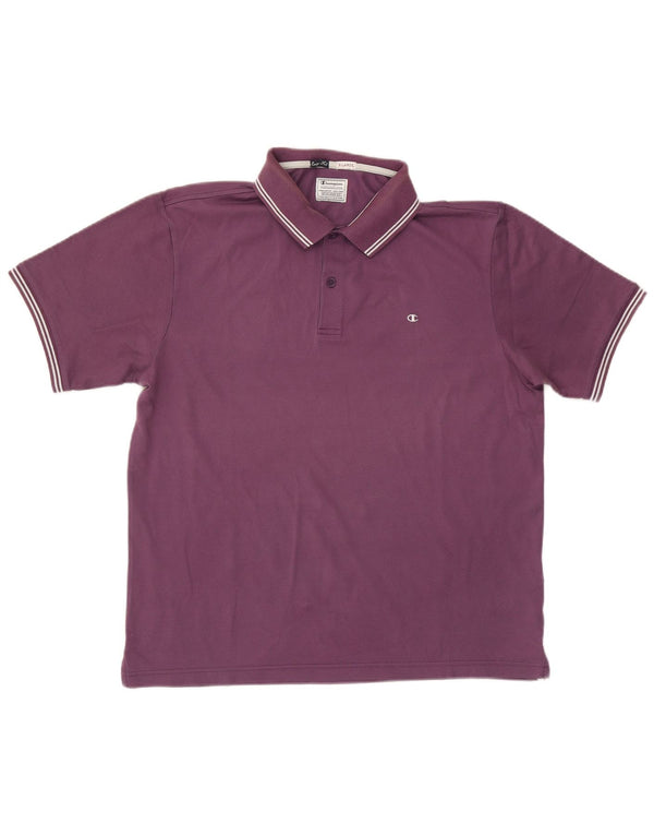 Tricou polo pentru bărbați Champion Easy Fit XL, mov, bumbac