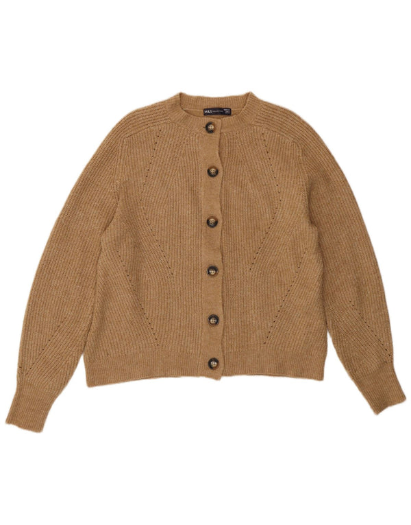 Pulover cardigan pentru femei Marks & Spencer UK 14 maro mediu acrilic