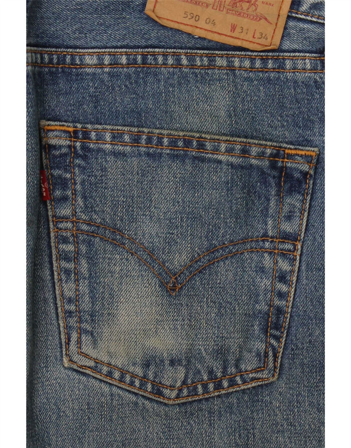 Blugi drepti 590 pentru femei Levi's W31 L32 Bumbac albastru