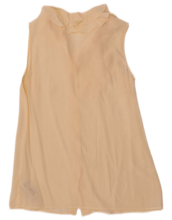 Bluză cămașă fără mâneci pentru femei Falconeri UK 12 Medium Off White