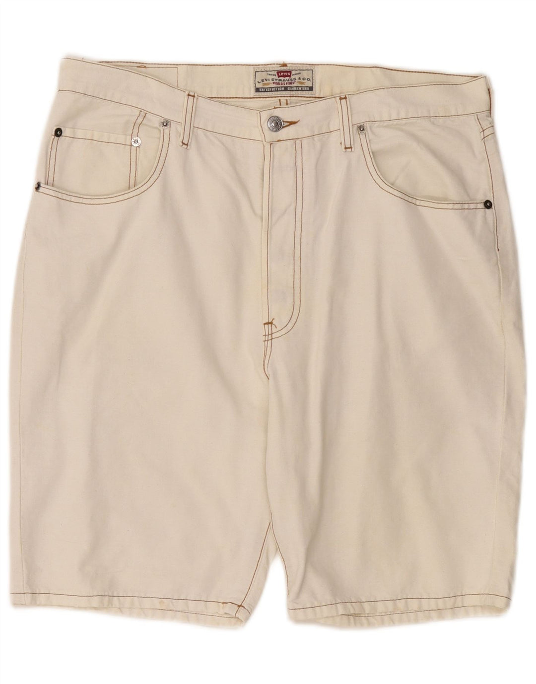 Pantaloni scurți casual pentru bărbați Levi's W36 Large Off White