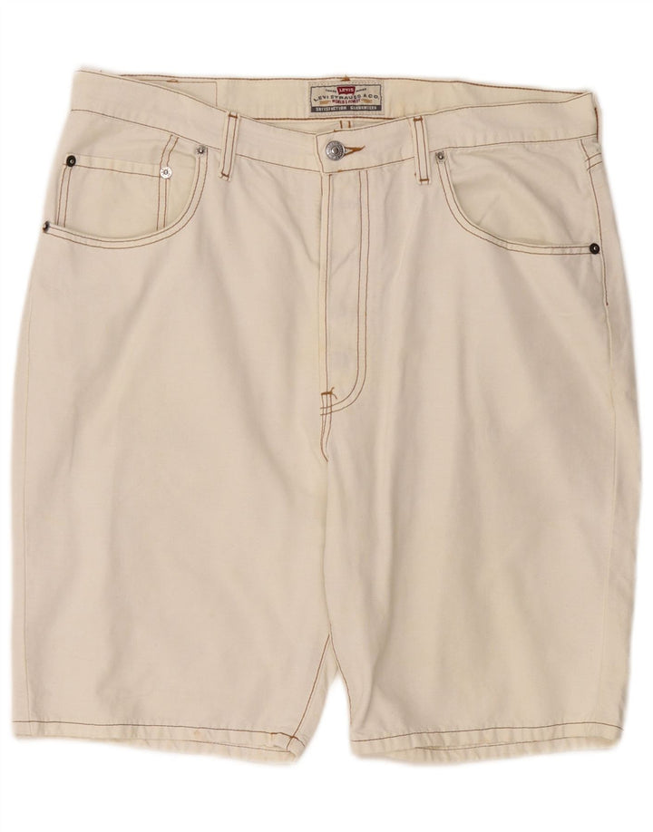 Pantaloni scurți casual pentru bărbați Levi's W36 Large Off White