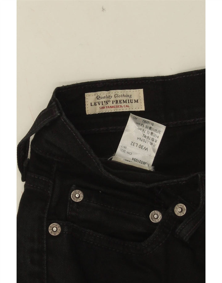 Blugi drepti tăiați pentru bărbați LEVI'S W30 L24 negri