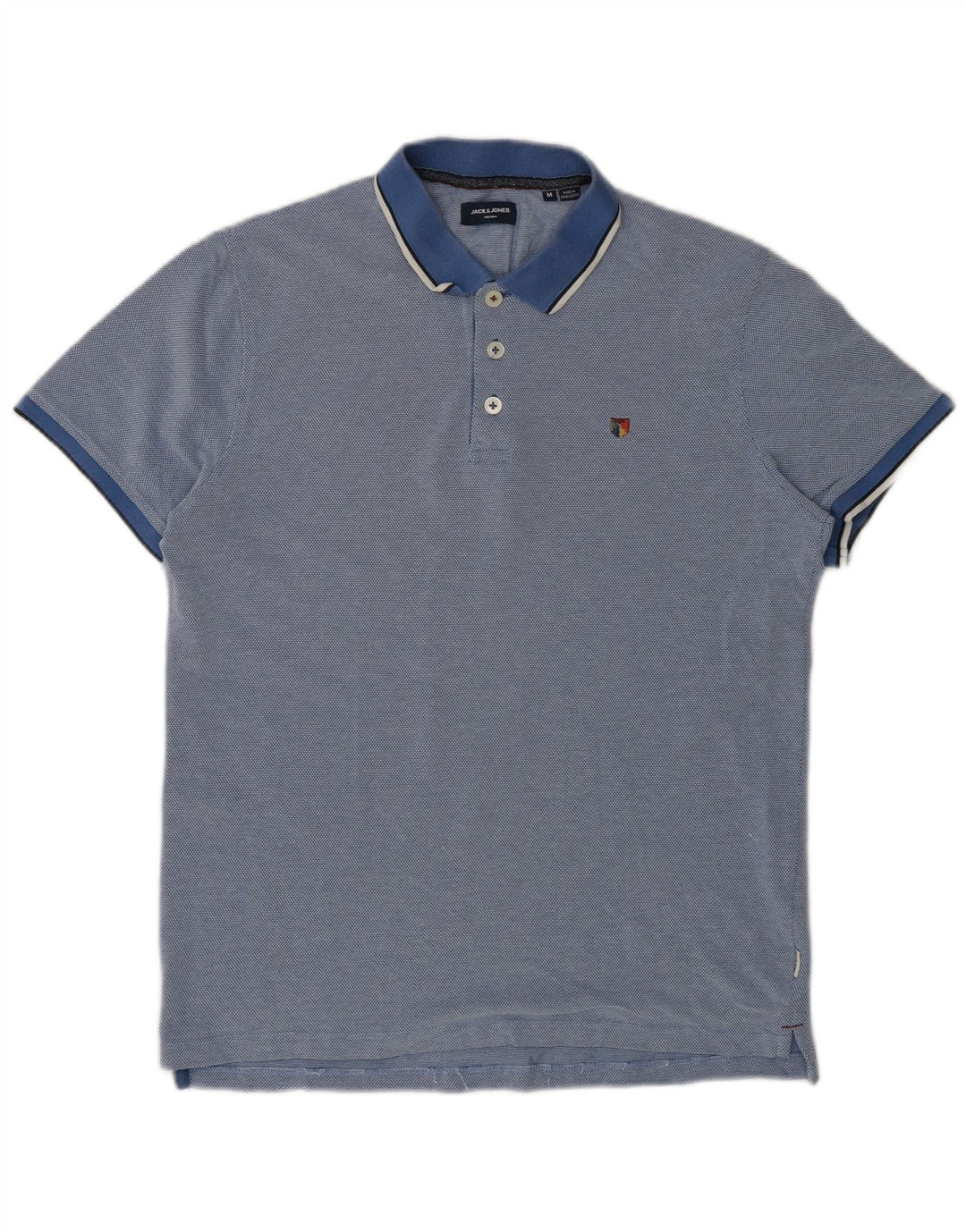 Tricou polo Jack & Jones pentru bărbați, bumbac albastru mediu
