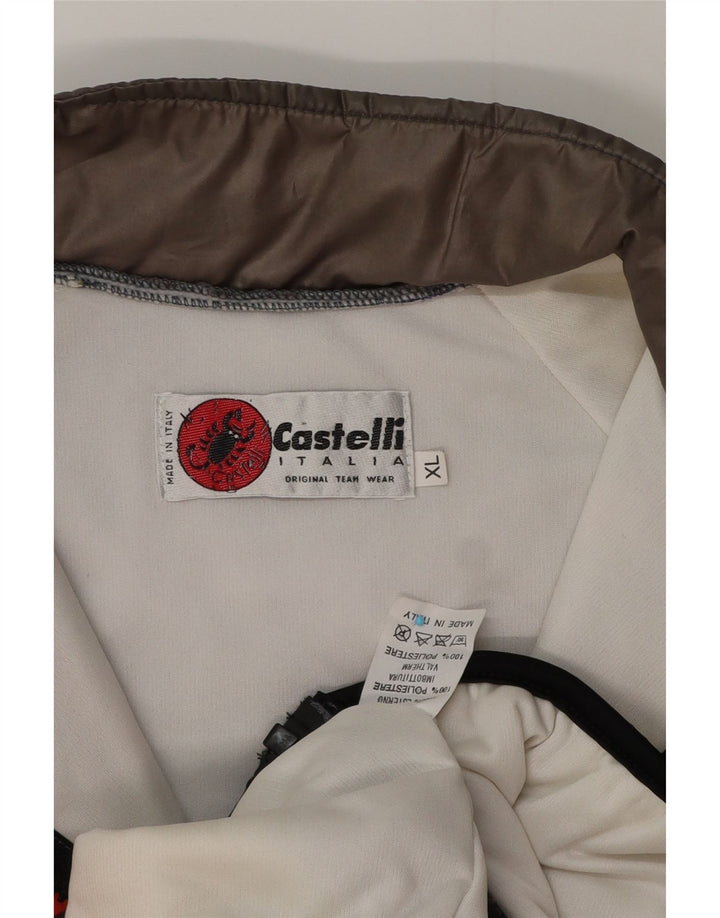 Jachetă de trening cu grafică Castelli pentru bărbați, XL, multicoloră