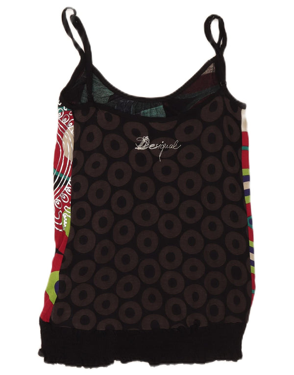 Desigual Womens Graphic Cami Top UK 12 Medium Multicolor Geometric