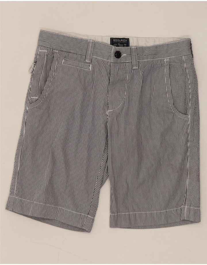 Pantaloni scurți casual pentru bărbați Woolrich W30, mediu, bleumarin, bumbac cu dungi