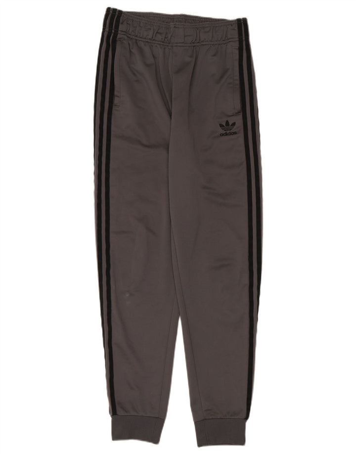 Pantaloni de trening Adidas baieti Joggeri 13-14 ani poliester gri