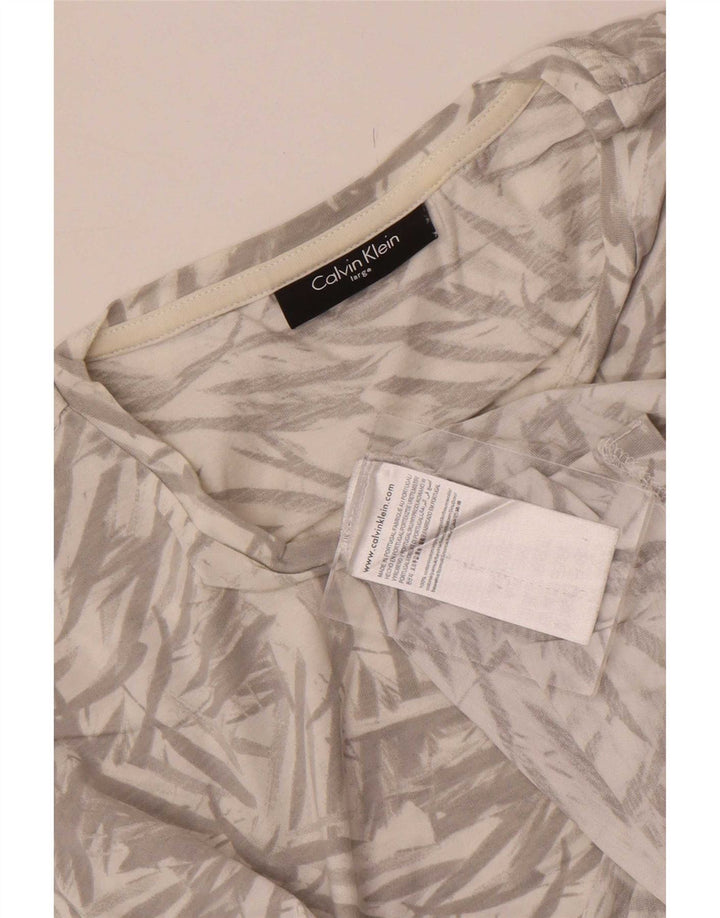 Tricou Calvin Klein pentru bărbați cu model abstract Top mare din bumbac gri