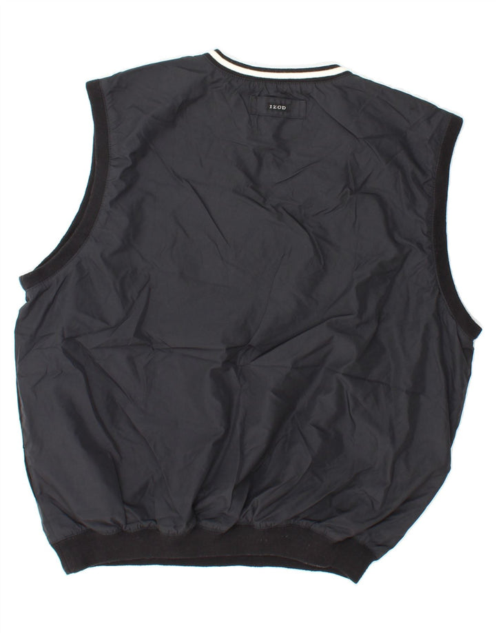 IZOD Mens Sleeveless Pullover Tracksuit Top Medium Black Polyester Vintage Izod and Second-Hand Izod from Messina Hembry 