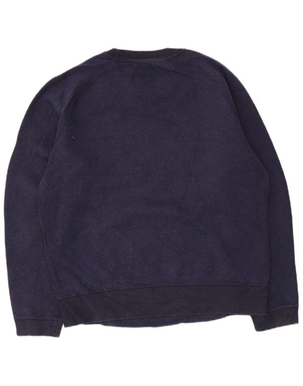 Hanorac pentru bărbați Nike Pulover mediu din bumbac bleumarin