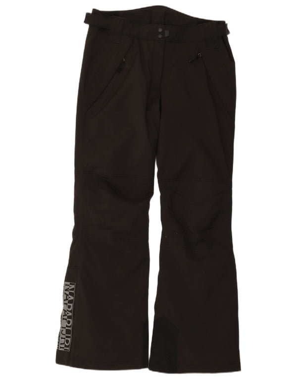 Pantaloni de schi grafic Napapijri pentru femei UK 14, mari, negru, poliamidă