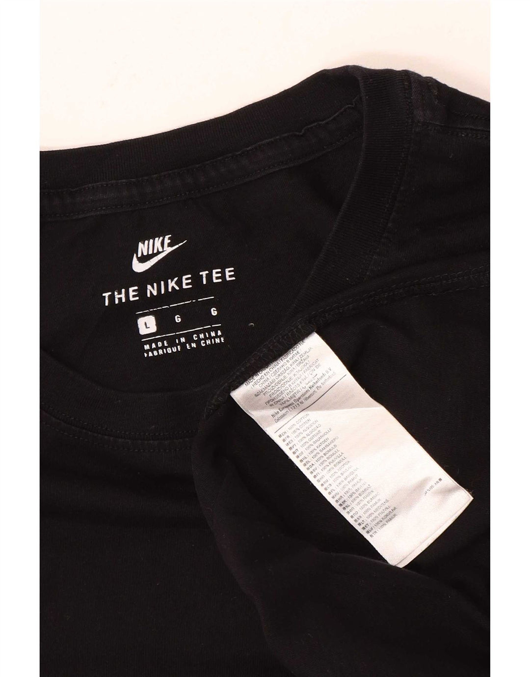 Tricou obișnuit cu mânecă scurtă Nike pentru bărbați Top mare din bumbac negru