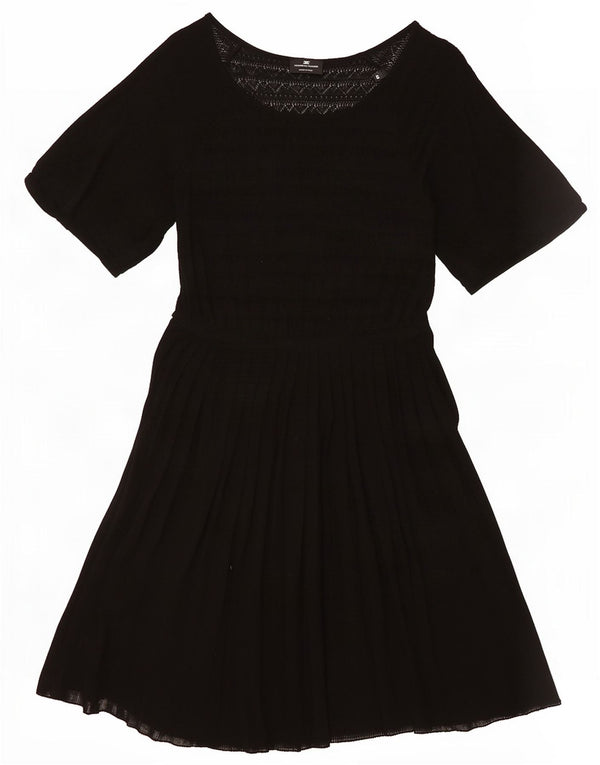 Elisabetta Franchi Womens A-Line Dress IT 48 XL Black Viscose