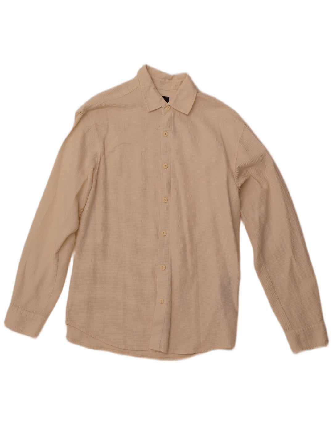 Cămașă pentru bărbați PULL & BEAR, mică din bumbac alb