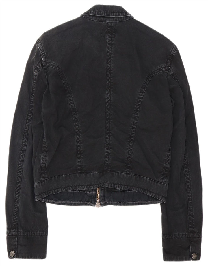 Jachetă de blugi pentru femei Calvin Klein Jeans UK 14 Bumbac mediu negru