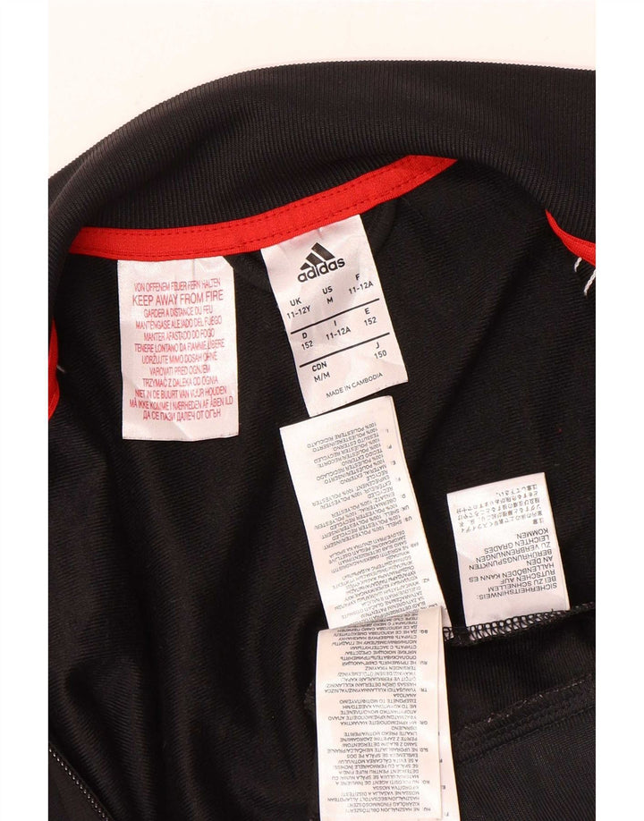 Jachetă de trening pentru băieți Adidas 11-12 ani, negru, poliester