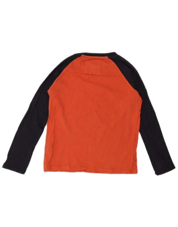 Fat Face băieți cu grafic Top cu mânecă lungă 8-9 ani portocaliu Colorblock Cartoon