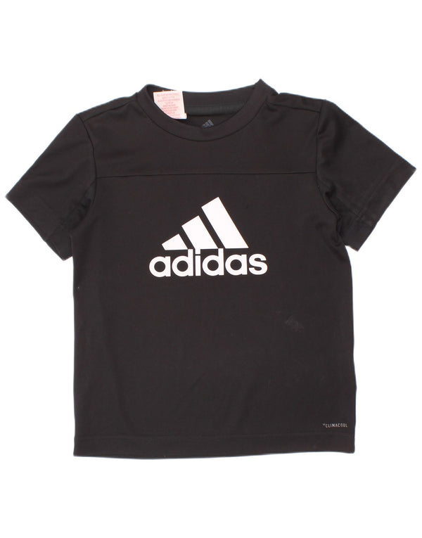 Tricou cu grafic Climacool Adidas baieti Top 5-6 ani 2XS poliester negru