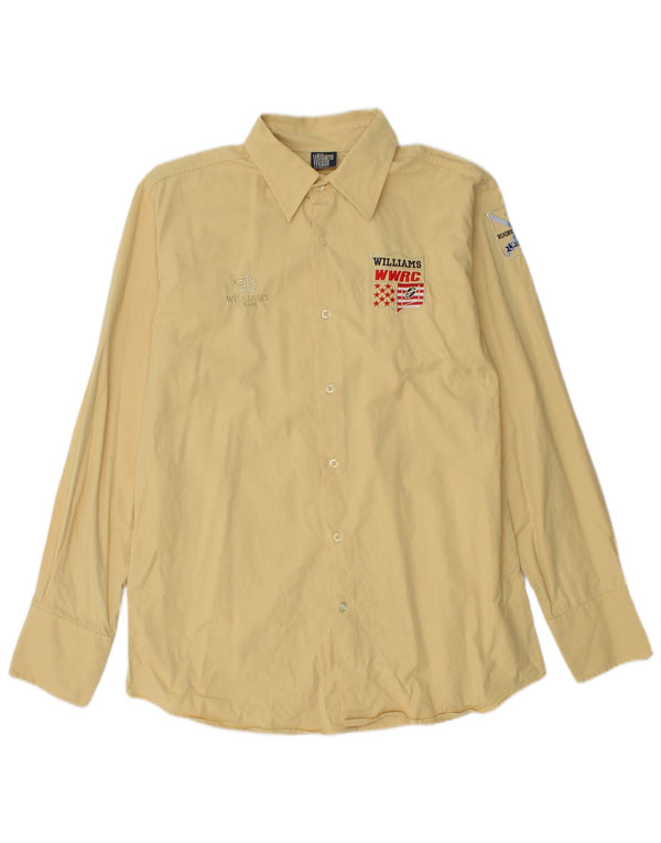 Williams Wilson Mens Graphic Shirt XL Yellow Cotton