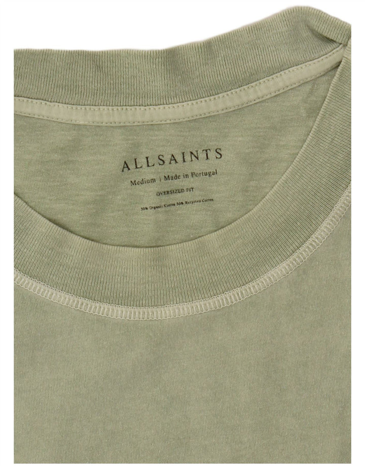 Tricou supradimensionat pentru bărbați All Saints Top din bumbac verde mediu