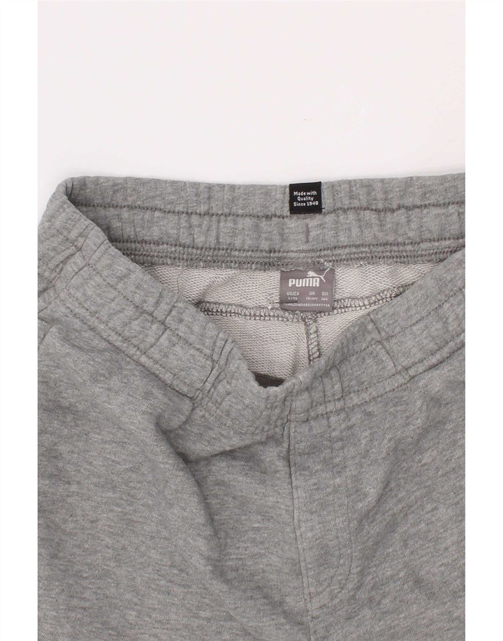 Pantaloni scurți sport Puma pentru băieți 13-14 ani, bumbac gri