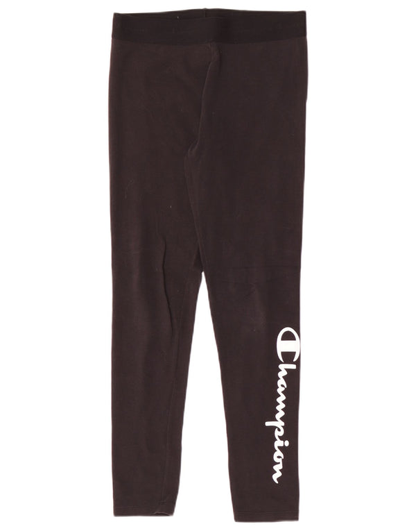 Leggings grafic pentru fete Champion 13-14 ani XL bumbac negru