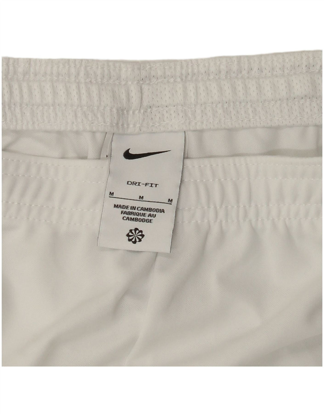 Pantaloni scurți sport NIKE Dri Fit pentru bărbați, poliester alb mediu