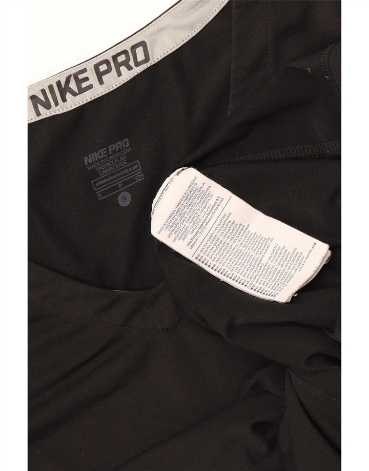 Nike Dri Fit Top cu mânecă lungă pentru femei UK 8 Small Negru Poliester