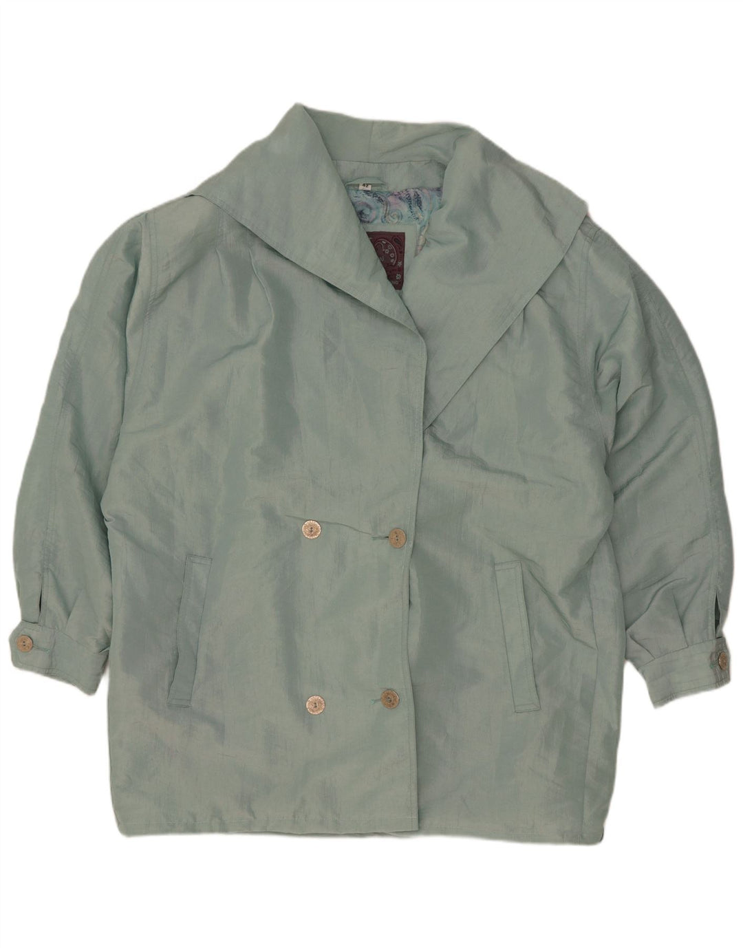 Palton supradimensionat pentru femei vintage EU 42 nailon verde mare