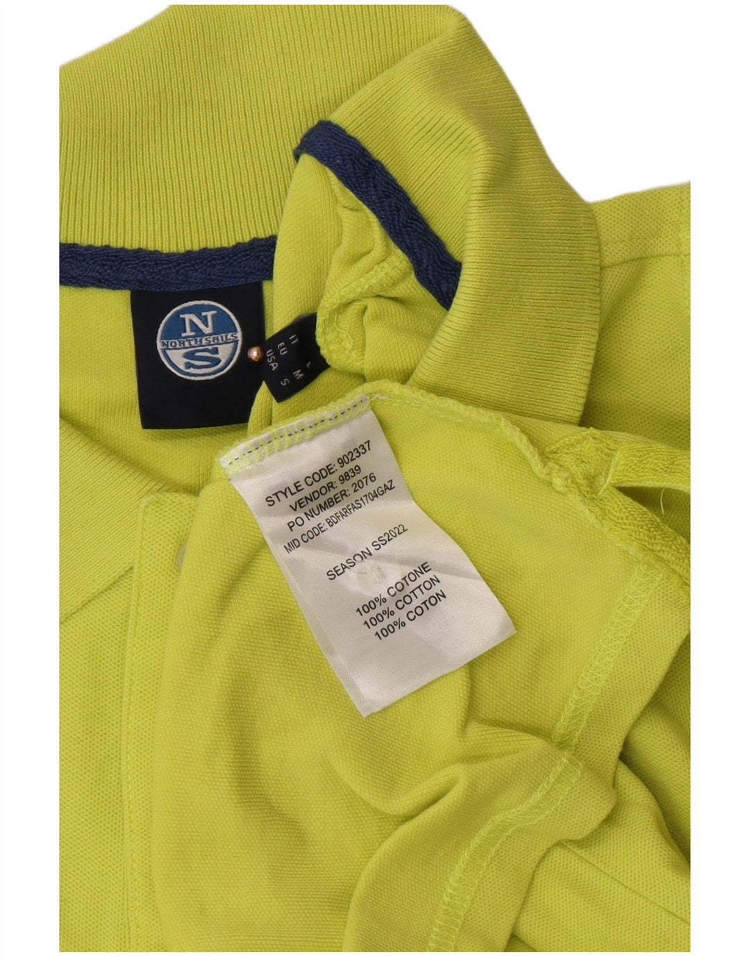 Cămașă polo NORTH SAILS pentru bărbați, bumbac verde mediu