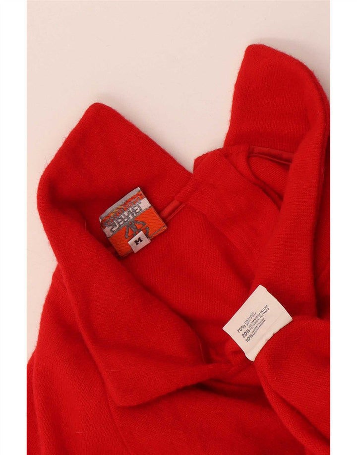 Pulover cu gât polo supradimensionat pentru femei Stefanel UK 14 Medium Red