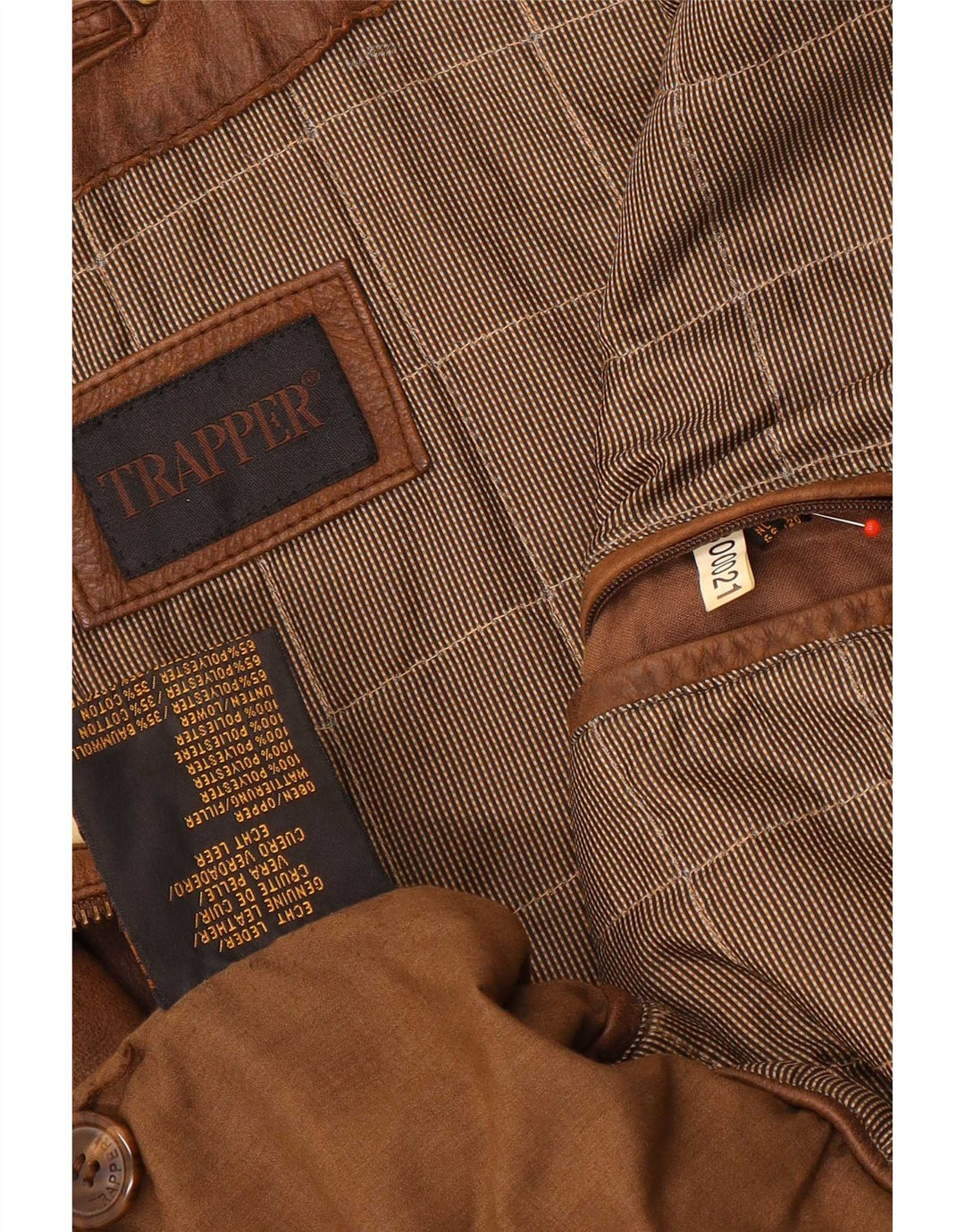 Jachetă de piele pentru bărbați Trapper UK 50 5XL maro