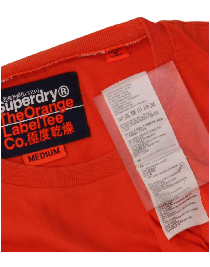 SUPERDRY Tricou pentru bărbați Top din bumbac portocaliu mediu