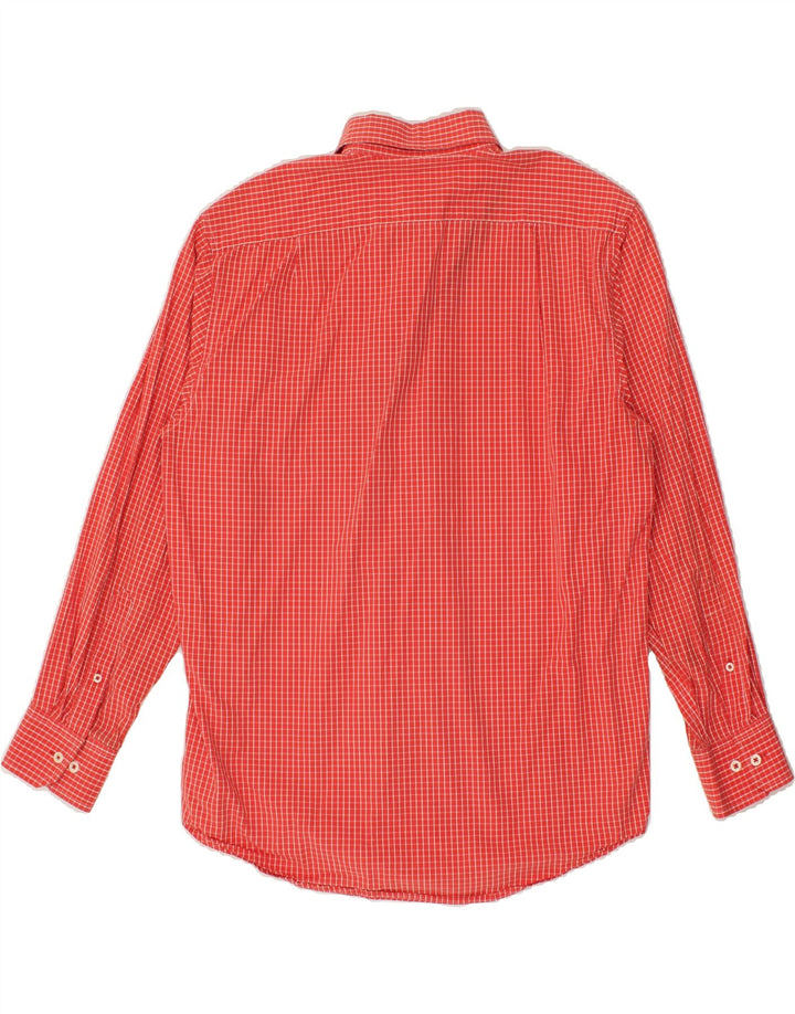 IZOD Mens Shirt Medium Red Check Cotton Vintage Izod and Second-Hand Izod from Messina Hembry 