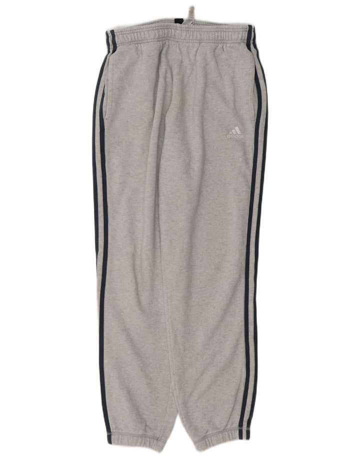 Pantaloni de trening pentru bărbați Adidas Pantaloni de jogging, bumbac cu pete gri mediu