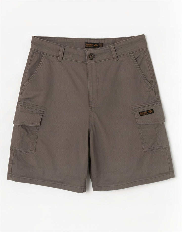 Pantaloni scurti cargo pentru femei Bench UK 12 Medium W30 Bumbac gri