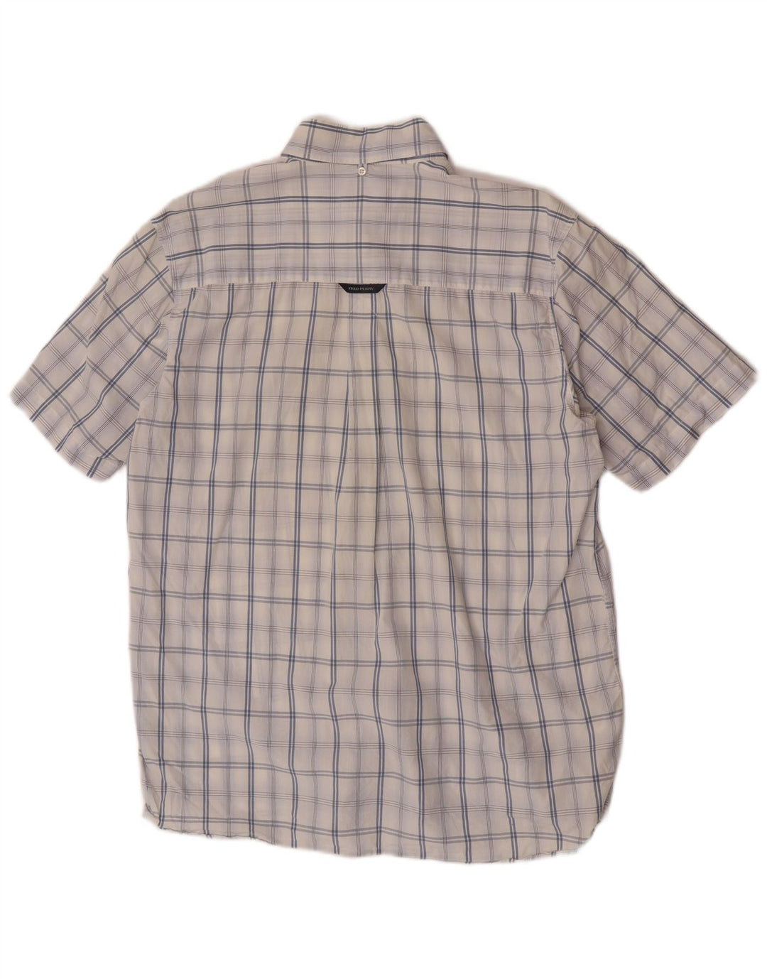 Cămașă cu mânecă scurtă pentru bărbați Fred Perry, bumbac cu carouri albe mari