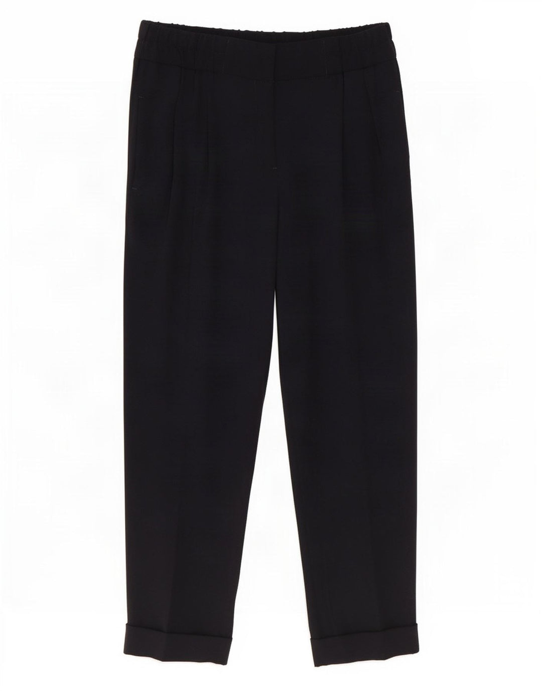 Pantaloni tăiați Massimo Dutti pentru femei EU 40 Medium W30 L25 Viscoză neagră