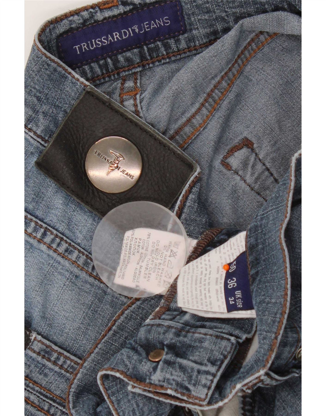 Trussardi Blugi drepti pentru bărbați W34 L32 Bumbac albastru