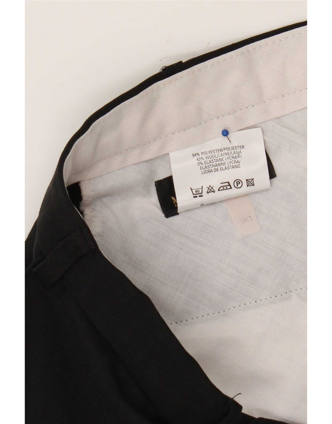 Pantaloni chino drepți pentru bărbați Marks & Spencer L38 L29 Poliester negru