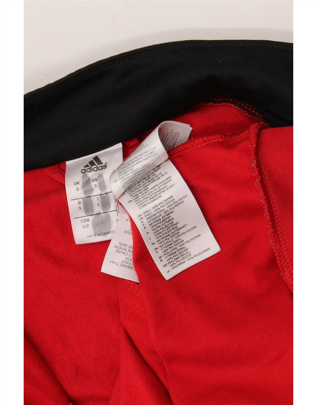 Jachetă de top pentru trening grafic pentru bărbați Adidas, roșu, poliester color bloc