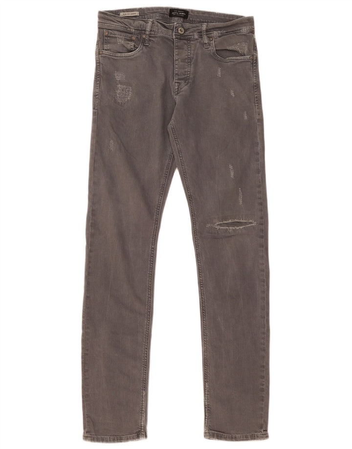Jack & Jones GLENN blugi subțiri învechiți pentru bărbați W31 L32 bumbac gri