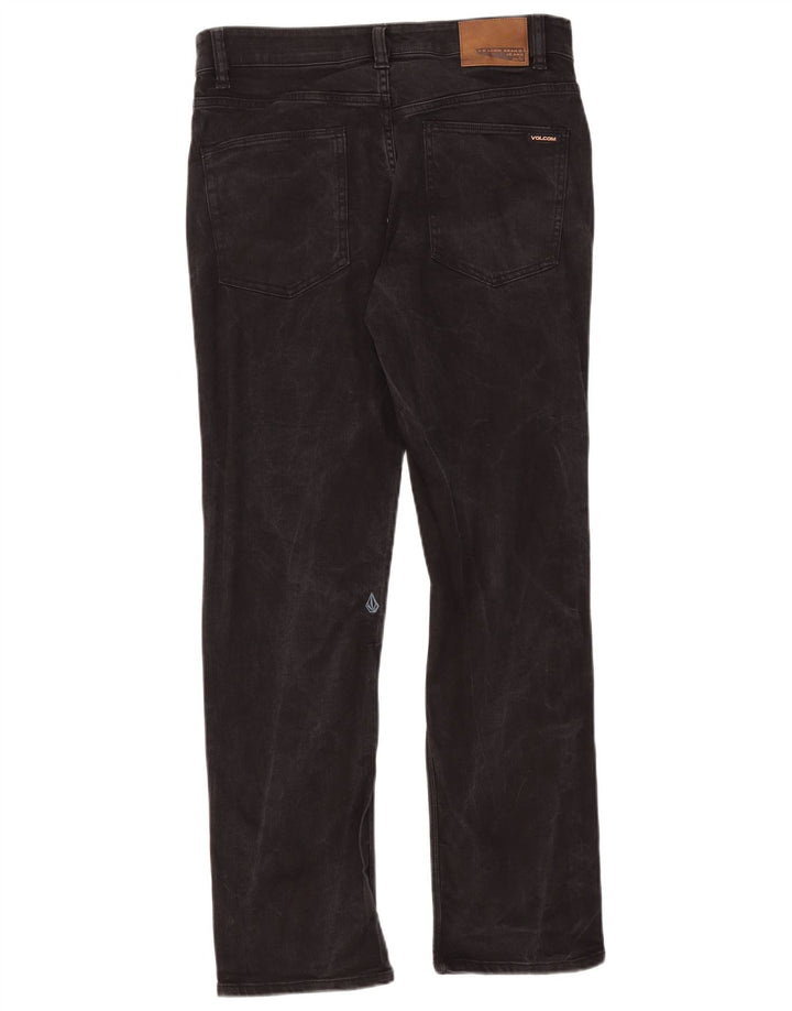 Blugi drepti pentru bărbați Volcom Solver W32 L30 bumbac negru