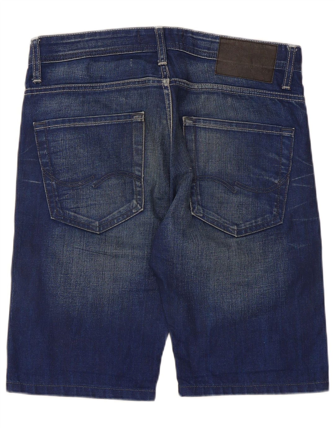 Pantaloni scurți din denim Jack & Jones, pentru bărbați, cu tăiere obișnuită, mici W32, bumbac albastru