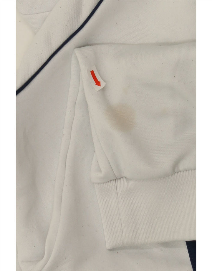 ADIDAS Mens Hoodie Jumper Small White Polyester Vintage Adidas and Second-Hand Adidas from Messina Hembry 