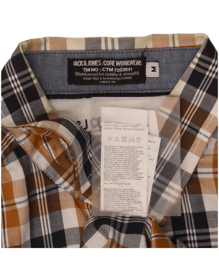 Cămașă Jack & Jones pentru bărbați, din bumbac cu carouri maro mediu